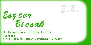 eszter bicsak business card